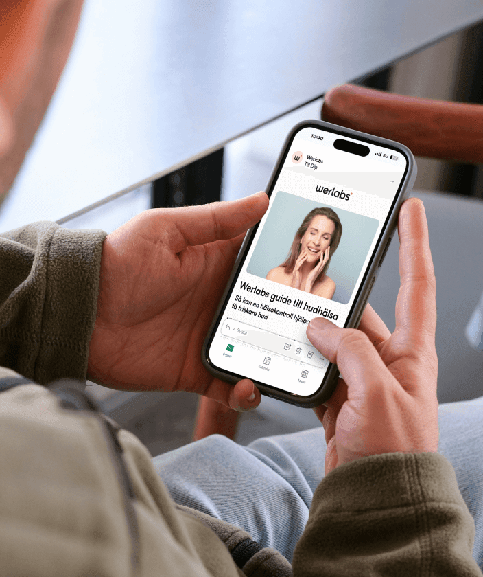 Werlabs hemsida på mobil